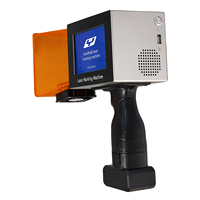 Machine de marquage laser portable YAOMATEC 10W pour la date d'expiration, les logos, l'impression sur le bois, le carton, le plastique, le cuir, le métal