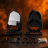Rétroviseurs latéraux tout-terrain pour UTV avec éclairage LED en option (lot de deux) – Inclut un support à double pince pour ATV SxS – Logo personnalisé