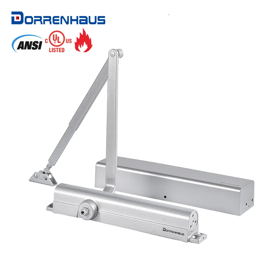 DORRENHAUS D8000 ANSI/UL Listed Adjustable Heavy Duty Aluminum Hydraulic Door Closer For Commercial Wooden Door