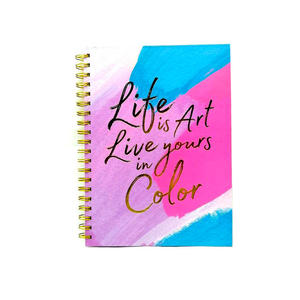 All'ingrosso moda A5 <span class=keywords><strong>a</strong></span> <span class=keywords><strong>spirale</strong></span> Notebook Design unico personalizzato copertina di diario colorato oro che timbra fogli 100 interno diario di carta - Product Image 3