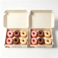 Boîte à pâtisserie personnalisée en papier pour biscuits et beignets, emballage pour pâtisserie en gros