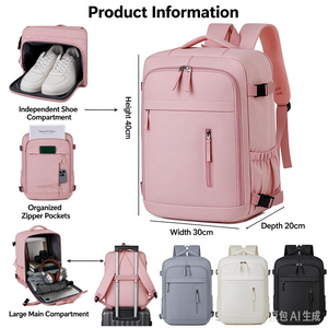 Mochila para Portátil con Múltiples Bolsillos, para Viajes de Negocios, Escuela, Uso Diario - Product Image 2