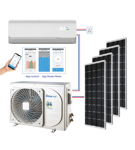 Split Solar air Conditioner Deye Hybrid Solar Panel Powered Ac Hybrid air Conditioner Price for Home