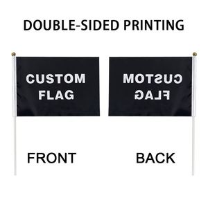Factory Wholesale 100% Polyester Digital Printing Eco-Friendly Custom Different Size Hand <b>Flags</b> - Product Image 3