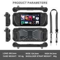 Coque de protection compatible Valve Steam Deck 2022, antichoc, PC+TPU, avec support, accessoires, étui de transport, coque en silicone