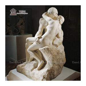 Famosa scultura di Rodin scultura in marmo all'aperto stile europeo "il bacio" statua in vendita - Product Image 2