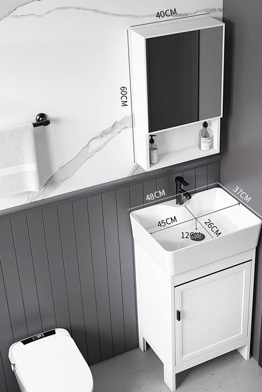 width 48cm with mirror cabinet