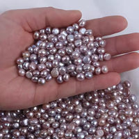Usine en gros 6.5-7mm naturel blanc perle d'eau douce bouton forme perles en vrac pour la fabrication de bijoux 7-8mm taille