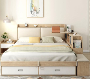 Ensemble de chambre d'hôtel haut de gamme |   Lit, tables de chevet et armoire intégrée <span class=keywords><strong>au</strong></span> design moderne - Product Image 3