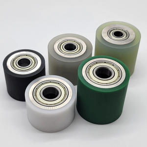 Ruedas de goma cubiertas de PU de buena elasticidad, rodillos de rodamiento cubiertos de goma de poliuretano de alta resistencia moldeados por inyección - Product Image 4