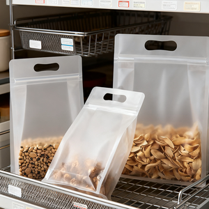 סיטונאי התאמה אישית בגודל שמונה-צדדית פרוסת רוכסן שקוף רוכסן שקיות תחתון שטוח - Product Image 5