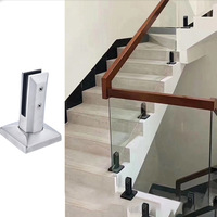 Clip en acier inoxydable 304 pour verre trempé, fixation au sol, sans cadre, résistant à la rouille, pour salles de bain, piscines, hôtels, escaliers 201