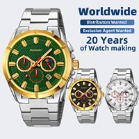 Montre-bracelet de luxe en or SKMEI 9355 de qualité supérieure, grand boîtier, étanche, pour hommes d'affaires, à quartz, analogique, tendance