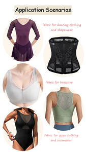 Commercio all'ingrosso 55gsm 160cm Powernet tessuto cina produttore 82% Nylon 18% <span class=keywords><strong>Spandex</strong></span> per Shapewear Yoga tessuto biancheria traspirante - Product Image 6