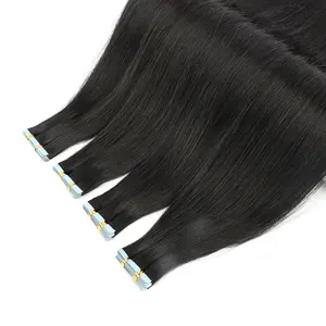 12A Grade European Tape Ins Raw Unprocessed Super Double Drawn Virgin Remy 100Human Hair Tape In Hair Extension