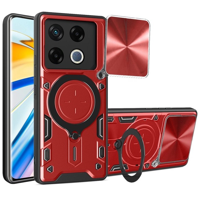 Mobile Phone Case with Magnetic Kickstand Holder Shockproof TPU PC Phone Case for Infinix GT20 Pro 5G Camon 30 Pop 9 Spark Go 1