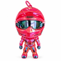 Gantungan Kunci Figur Pengendara Motor Transformers Versi Q - Boneka Robot Helm Mini - Gantungan Kunci Tas - Aksesoris Kunci Mobil - Hadiah
