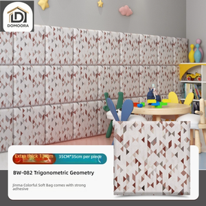 Panneaux muraux 3D auto-adhésifs en mousse souple, revêtement en cuir imperméable, panneaux en mousse anti-collision <span class=keywords><strong>pour</strong></span> aire de jeux <span class=keywords><strong>pour</strong></span> enfants - Product Image 1