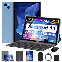Tablet Tab14 de 10 Pulgadas 5G en Existencia con Doble SIM, Pantalla HD, Android 11, 12+512 GB, Tablet PC Portátil para Negocios y Educación