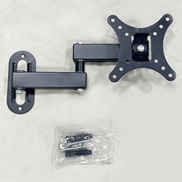Eck-TV-Wandhalterung für 14-27 Zoll Bildschirme, Schwenkarm-Halterung, 10KG Tragkraft, Neigungsverstellbar, VESA 75x75 100x100