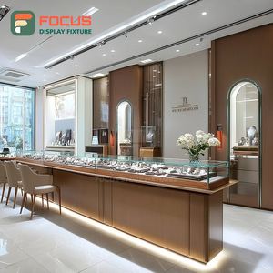 Vitrine à bijoux personnalisée pour aéroport, cadre métallique, meuble de présentation pour bijouterie de marque - Product Image 3