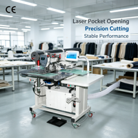 Machines textiles pour vêtements Machine à coudre automatique à fermeture éclair Laser pour poche ouverte Machine à souder de poche