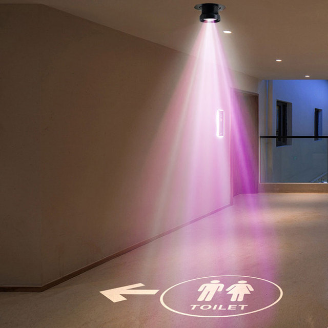 Recessed Gobo Projector Aluminum RGB Free Custom Logo Advertising Lights LED Sign Wall Projection Outdoor Waterproof IP67