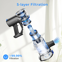 Aspirateur Cyclone Autonome Sans Fil 38KPA, Autonomie 50 Min, Filtration HEPA, Écran Intelligent, pour Maison, Voiture, Hôtel