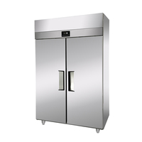 Réfrigérateur vertical en acier inoxydable fiable congélateur auto-porte réfrigérateur de cuisine à température unique pour un stockage efficace des aliments