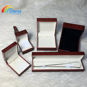 Factory Wholesale Custom Wooden Jewelry Box With LED Light And Velvet Liner Custom Logo Jewelry <b>Storage</b> Box For <b>Ring</b> Earring - Product Image 3