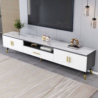 Ensemble de meubles de salon modernes européens en bois durable avec plateau en verre, meuble TV et table basse avec rangement, couleur au choix, vente en gros