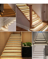 Contrôleur intelligent à capteur de présence humaine pour éclairage d'escalier - Lumière LED cascade pour escalier à 32 marches avec éclairage progressif 1002