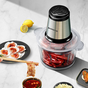 Zhigao 2L Electric Meat Grinder Stainless Steel Adjustable Gear Household Food Processor For Mincing Chopping - Product Image 1