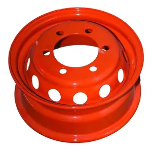 BESTRADE Truck and Trailer Parts 9.00*22.5 Red Steel Wheel Rims