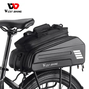 WEST BIKING Multifunctional Bicycle Saddle Bag MTB Bike Accessories Cycling Bike Rear Bags Shelf Battery Waterproof Cycling Bag