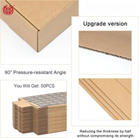 Lot de 30 boîtes d'expédition portables brunes 8x8x3 pouces, boîtes à courrier en carton ondulé moyen avec gaufrage