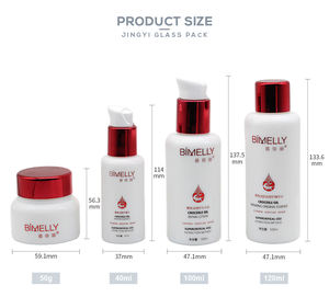 Botella de Vidrio Blanco Ópalo de 40 ml para Suero con Bomba - Product Image 3