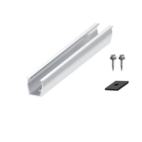 Rail de montage de panneau solaire en aluminium extrudé, profil en alliage d'aluminium AL6005-T5 pour système de support de module photovoltaïque, couleur argent
