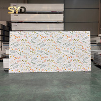 Panneau mural décoratif en PVC marbré UV pour murs de fond de télévision, hôtels et espaces commerciaux