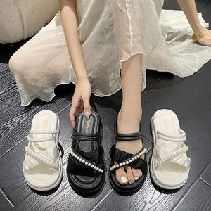 Pantuflas de Moda Coreana con Suela Gruesa, Amortiguación Suave, Sensación de Nube, Antideslizantes, Desodorantes, Casuales para Uso Diario para Damas - Product Image 2