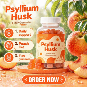 Gummies Détox Nettoyantes pour le Côlon, Fourniture d'Usine, Psyllium Husk+Graines de Lin, Véganes, Adultes, 60 Comprimés avec Gingembre et Magnésium - Product Image 3