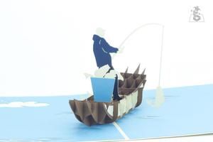 ไปตกปลาป๊อปอัพการ์ด 3D การ์ดอวยพรที่สวยงามสําหรับงานฝีมือวันพ่อ - Product Image 3