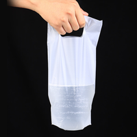 ES sacs à logo imprimé écologique personnalisé clair à emporter alimentaire sac en plastique transporteur café lait jus thé porte-gobelet pochette