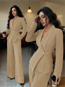 Completo da Donna Personalizzato con Logo o Stile ODM, Blazer e Pantaloni Eleganti alla Moda, Set da 2 Pezzi per Ufficio - Product Image 4