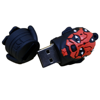 Flash Drive USB 3.0 PVC Alien Samurai Hitam Putih 32GB Model Figur Koleksi dengan Warna Kustom