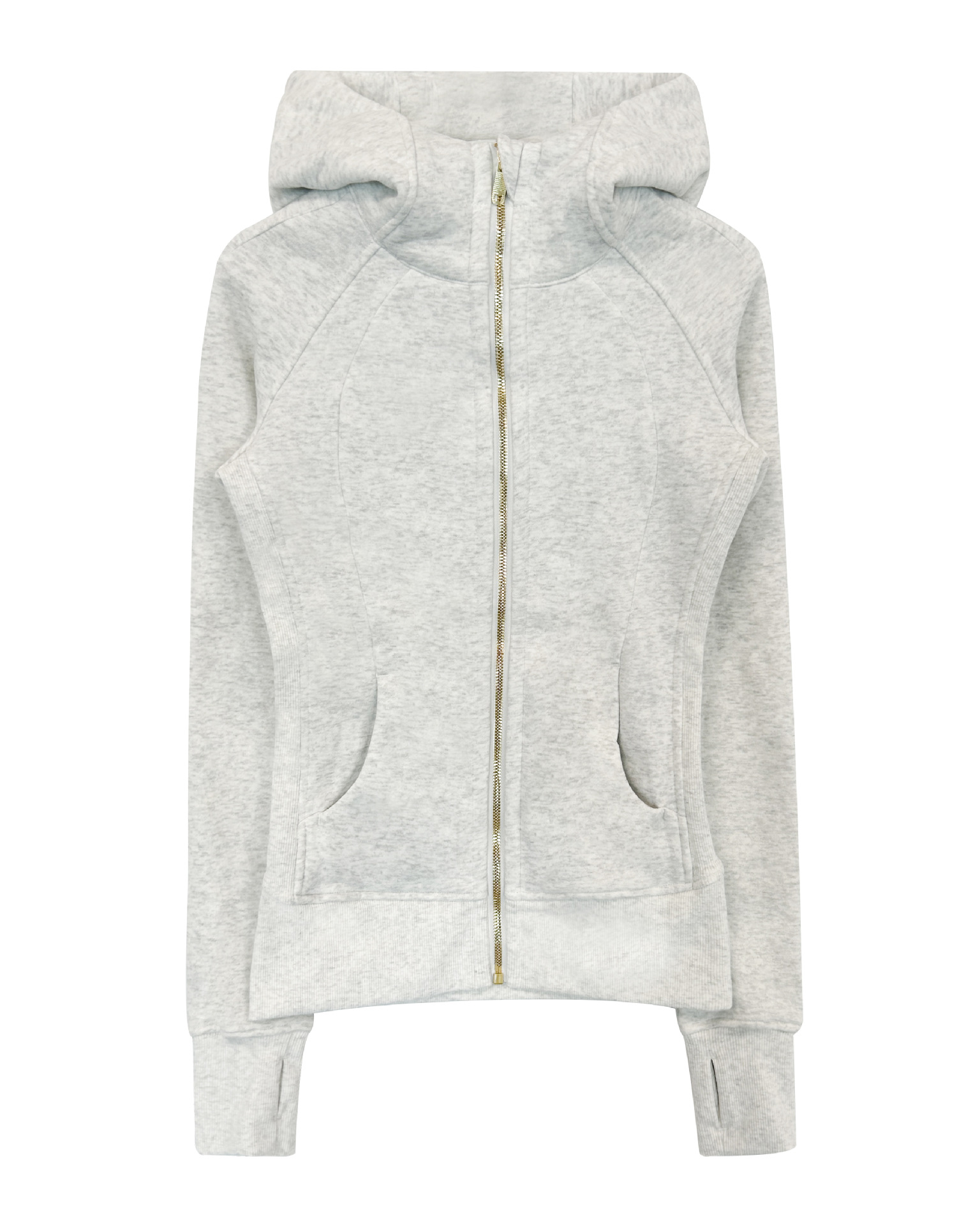 Gray gold zipper