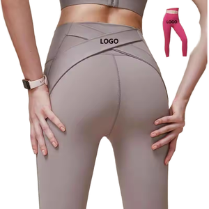 Lulu Custom Cross <b>Hip</b> Lifting Waist Slimming Upgraded Peach Solid Quick Dry Spandex/Nylon Sports Yoga Shorts Fitness Running No - Product Image 1