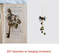 Bronze gland en forme de cloches Vintage PineconeJingle Bells métal artisanat cloche pour fête de noël maison ornement bricolage collier pour animaux de compagnie