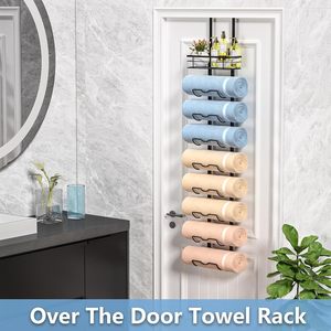 Toallero de baño de varias capas, montado en la pared, con almacenamiento para productos de cuidado personal y ropa, rectangular, duradero - Product Image 4