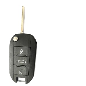 Clé de <span class=keywords><strong>Voiture</strong></span> Télécommande Pliable 3 Boutons 433MHz avec Puce 4A HITAG AES pour Peugeot Expert 308 3008 2016+ & Citroën <span class=keywords><strong>C4</strong></span> Cactus 2014- HU83 - Product Image 2